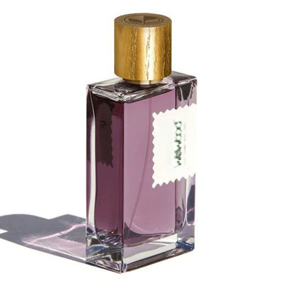 주문 금 인쇄와 자연적 고체 목재 실린더형 향수병 캡 온라인 제품