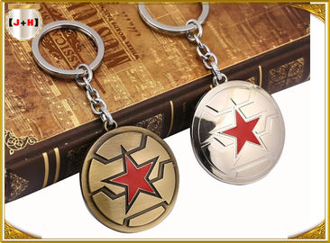 주문 고급장교에 의하여 솔질되는 주문품 금속에 의하여 새겨지는 이름 Keychains 5 가르킨 별 디자인 online manufacture