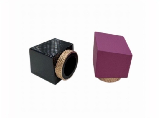 주문 화려 한 불규칙 한 직사각형 모양 향수 병 뚜?? 사용자 지정 향수 덮개 online manufacture