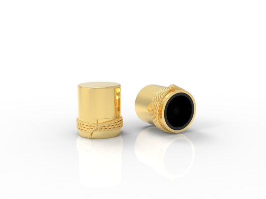 주문 럭셔리 원형 Zamak 향수 캡 주황 합금 유리 향수 병 캡 online manufacture