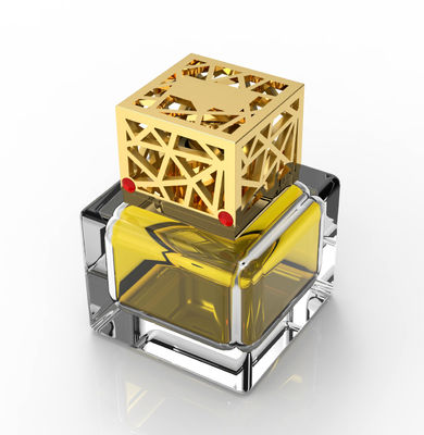 주문 Square hollowed-out perfume cap gemstone cap Golden 온라인 제조