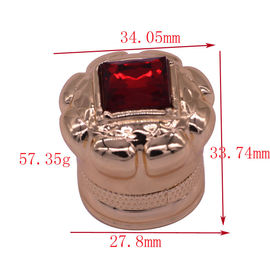 주문 주문 향수병 모자가 다이아몬드 유행 Zamak 장식적인 향수에 의하여 모자를 씌웁니다 online manufacture