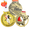 맞춘 금속 스포츠 메달 아연 합금 3D 금상을 운영하는 마라톤