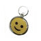 환경 친화적인 금속을 가진 미소 얼굴 주문 로고 Keychains 황색 원형