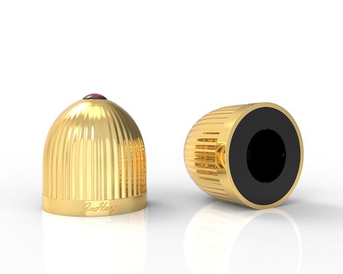 Luxurious  Crystal Gold Zamac Perfume Cap Zinc Alloy Zamak Perfume Cap Metal Cap for Luxurious Cosmetic Perfume Glass Bottles